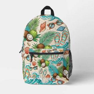 Sac À Dos Imprimé Vacances tropicales.