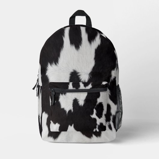 Sac À Dos Imprimé Vache noire et blanche (Recto)
