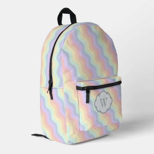 Sac À Dos Imprimé Vagues Arc-en-Ciel Pastel (Coin arrière gauche)