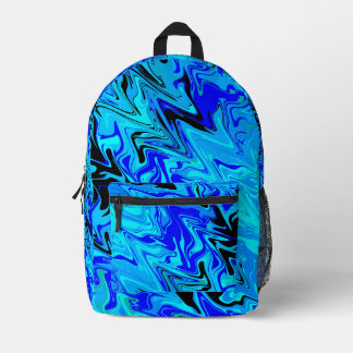 Sac À Dos Imprimé Vagues Bleues