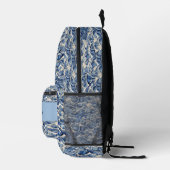 Sac À Dos Imprimé Vagues Bleues (Droite)