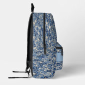Sac À Dos Imprimé Vagues Bleues (Gauche)