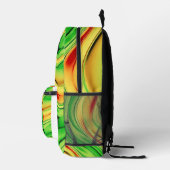 Sac À Dos Imprimé vagues chromées vertes et dorées (Droite)