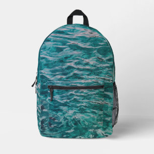 Sac À Dos Imprimé Vagues de l'océan émeraude