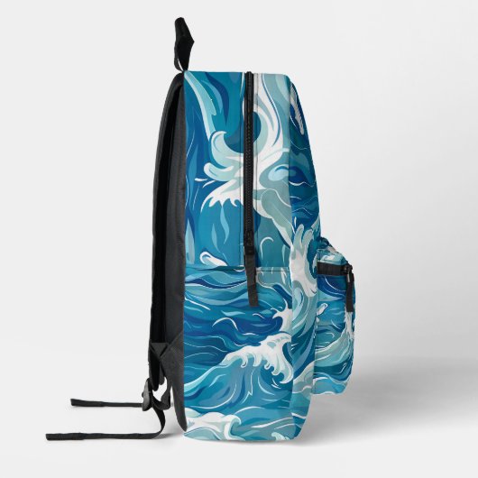 Sac À Dos Imprimé Vagues océaniques (Gauche)