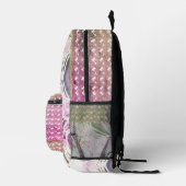 Sac À Dos Imprimé Var version rose feuille blanche (Droite)
