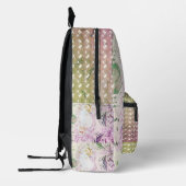 Sac À Dos Imprimé Var version rose feuille blanche (Gauche)