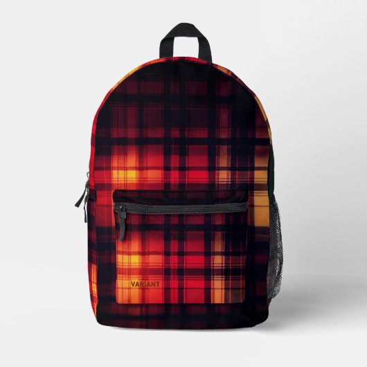 Sac À Dos Imprimé VARIANT Tartan Résumé Chaud (Recto)
