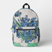 Sac À Dos Imprimé Vase de fleurs avec Iris par Vincent van Gogh (Recto)