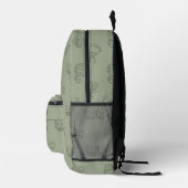 Sac À Dos Imprimé Véhicules de Construction École Garçons Nom Vert S (Droite)