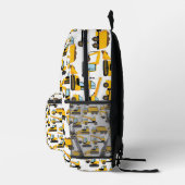 Sac À Dos Imprimé Véhicules de construction jaunes (Droite)