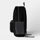 Sac À Dos Imprimé Vélo vert Neon Avec Texte Cycologiste (Droite)