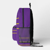 Sac À Dos Imprimé Velours Avec Jaune (Droite)