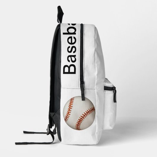 Sac À Dos Imprimé Ventilateur de baseball blanc (Gauche)