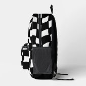 Sac À Dos Imprimé Vérification rétro noir et blanc Wavy (Droite)