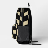 Sac À Dos Imprimé Vérification rétro Tan Wavy (Droite)
