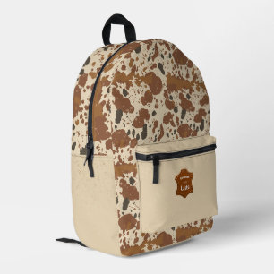 Sac À Dos Imprimé Véritable latte 100% Esthétique café en cuir de