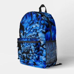 Sac À Dos Imprimé Verre Noir Et Bleu Abstrait