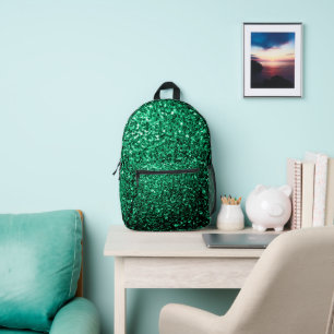 Sac À Dos Imprimé Vert émeraude faux paillettes scintillent