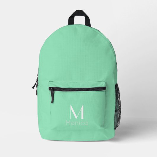 Sac À Dos Imprimé vert marin - personnalisé (Recto)