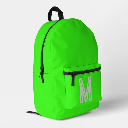 Sac À Dos Imprimé vert néon - monogramme gras (Coin arrière gauche)