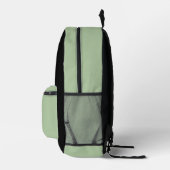 Sac À Dos Imprimé Vert sauge uni avec nom (Droite)