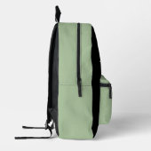 Sac À Dos Imprimé Vert sauge uni avec nom (Gauche)
