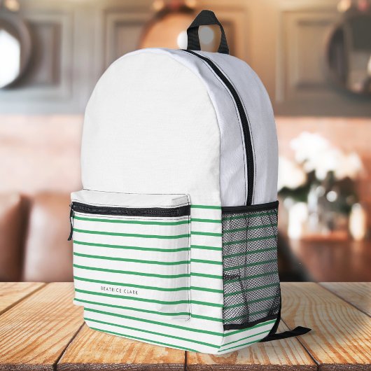 Sac À Dos Imprimé Vert Tendance Moderne Minimal Simple