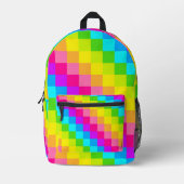 Sac À Dos Imprimé Vibes Rétro, Style Moderne (Recto)