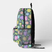 Sac À Dos Imprimé Vibrant Jardin de Pastel Whimsical Blooms sur Vert (Droite)