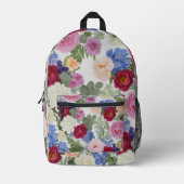 Sac À Dos Imprimé Vibrant Mystical Floral Lotus Celestial Pattern (Recto)