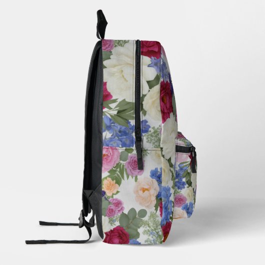 Sac À Dos Imprimé Vibrant Mystical Floral Lotus Celestial Pattern (Gauche)