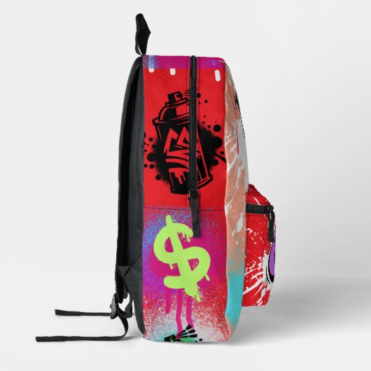 Sac À Dos Imprimé Vibrant vampire Spray peinture Graffiti (Gauche)