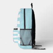 Sac À Dos Imprimé Vibrations de Plage Rayures Côtières Monogramme Ma (Droite)