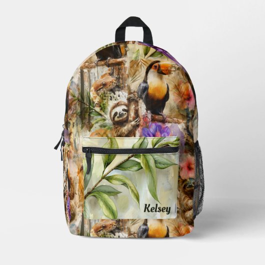 Sac À Dos Imprimé Vie forestière (Recto)