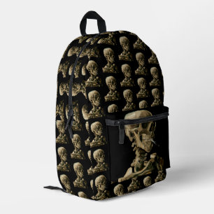 Sac À Dos Imprimé Vincent van Gogh - Crâne avec cigarette allumée