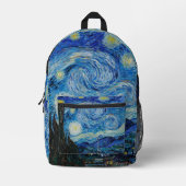 Sac À Dos Imprimé Vincent Van Gogh La Nuit étoilée (Recto)