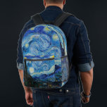 Sac À Dos Imprimé Vincent Van Gogh La Nuit étoilée<br><div class="desc">Vincent Van Gogh's The Starry Night Detail</div>