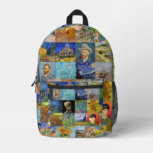 Sac À Dos Imprimé Vincent Van Gogh - Masterpieces Patchwork (Recto)