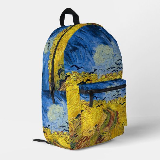 Sac À Dos Imprimé Vincent van Gogh - Wheatfield with Crows (Coin arrière gauche)