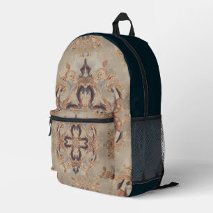 Sac À Dos Imprimé Vintage, Beau Motif Art, Style Européen