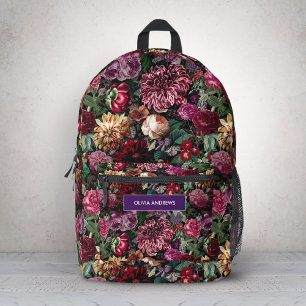 Sac À Dos Imprimé Vintage coloré Floral monogrammed