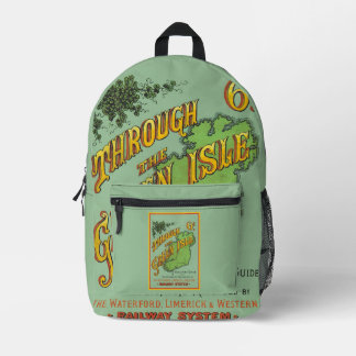 Sac À Dos Imprimé Vintage Travel Railroad Tourist Guide to Ireland 