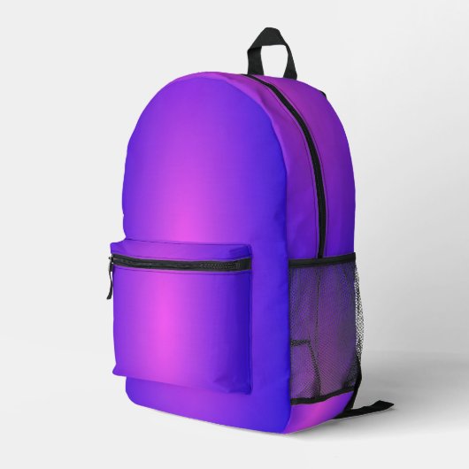 Sac À Dos Imprimé Violet (Coin arrière droit)