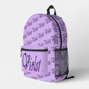 Sac À Dos Imprimé Violet Floral Violet,