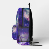 Sac à dos imprimé violet Galaxy brillant (Droite)