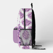 Sac À Dos Imprimé VIOLET PURPLE LILAC FLOWER MOTIF nom PERSONNALISÉ (Droite)