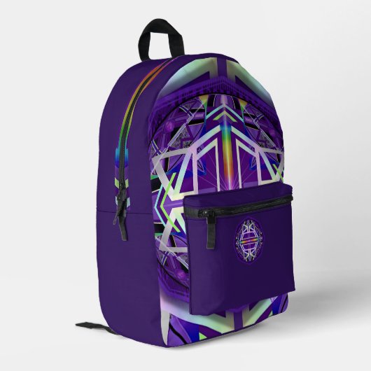 Sac À Dos Imprimé violet w3 (Coin arrière gauche)