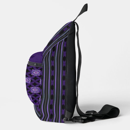 sac à dos imprimé violet w3 (Droite)