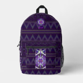 Sac À Dos Imprimé violet w3 (Recto)
